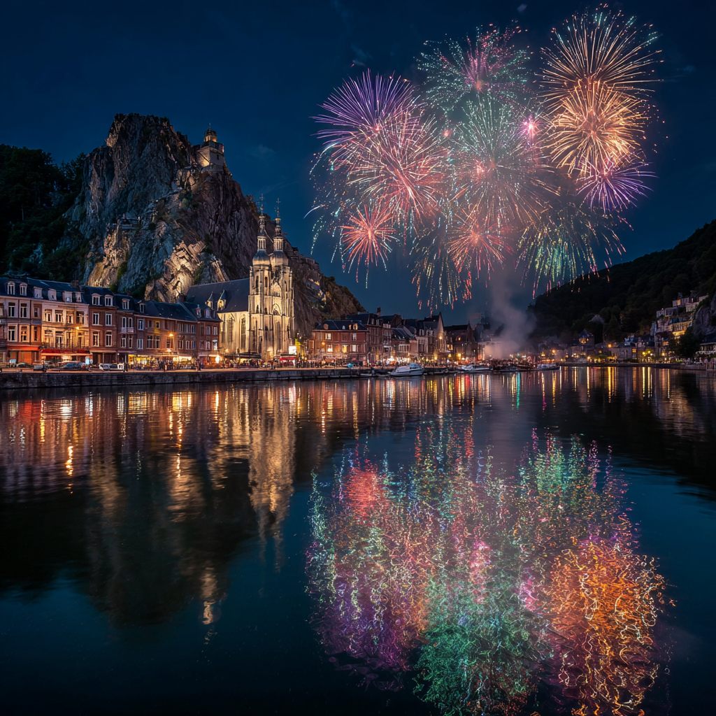 Feux d'artifice à Dinant et Hastière