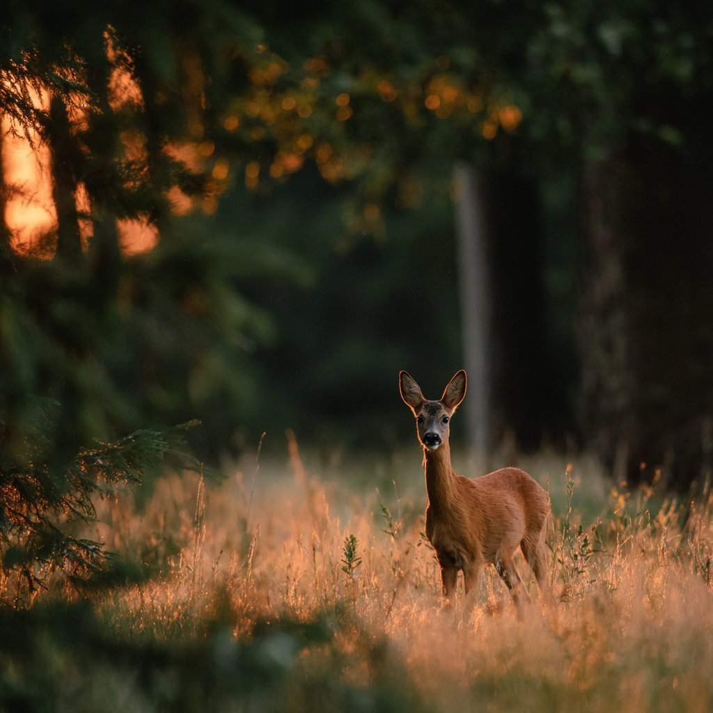Chevreuil dans la foret proches des Bungalows du Bonsoy