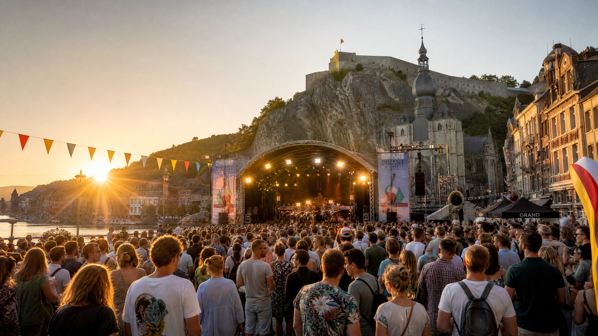 Festival de musique en plein air à Dinant lors de la Fête de la Musique