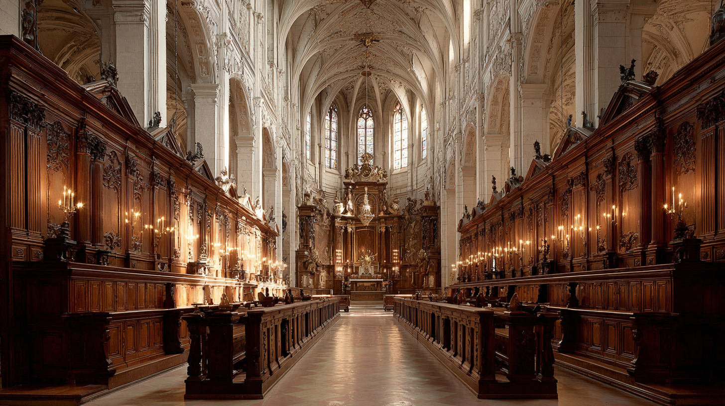 Intérieur baroque de l’église abbatiale de Floreffe