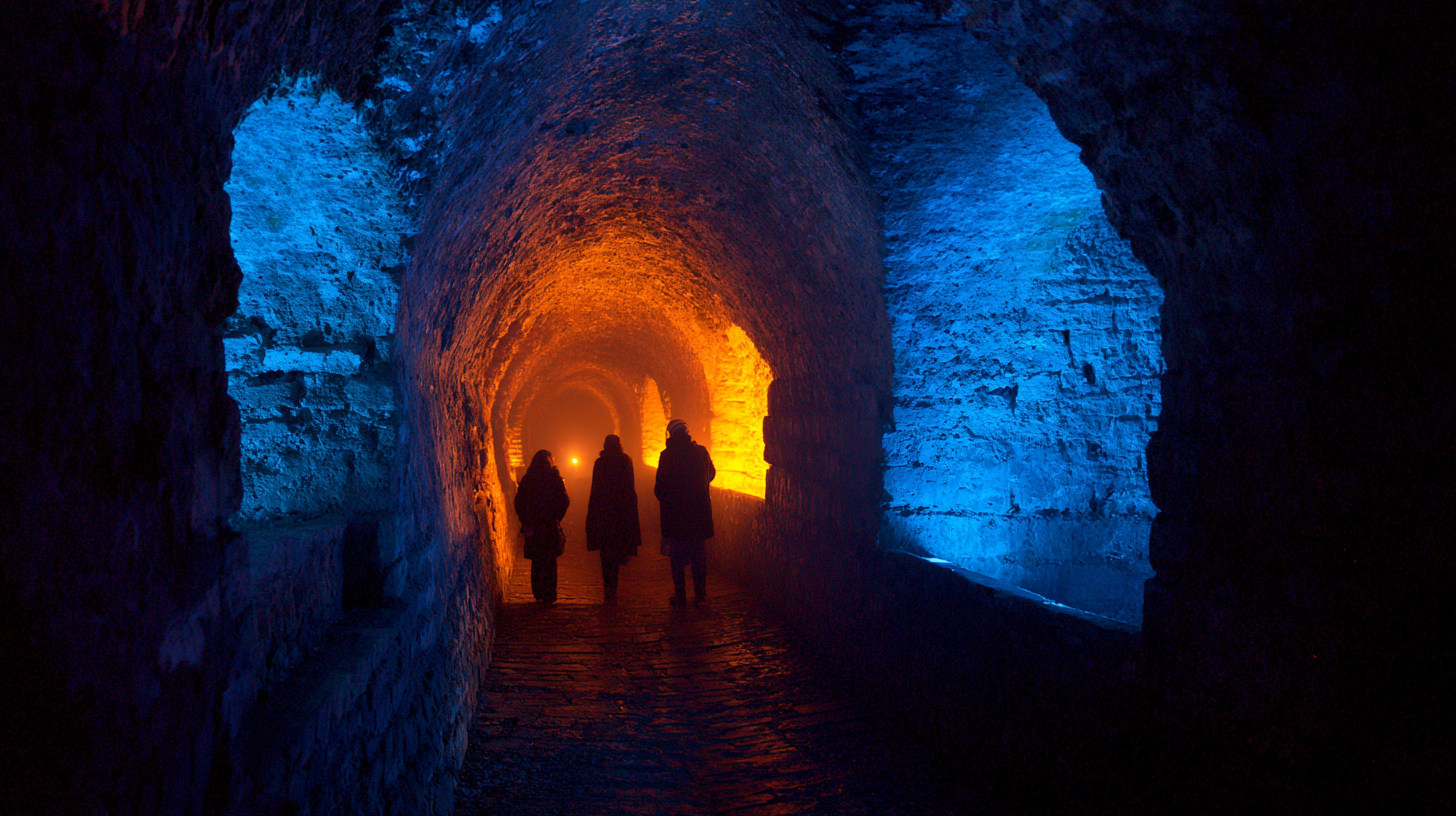 Galeries souterraines illuminées de la Citadelle de Namur