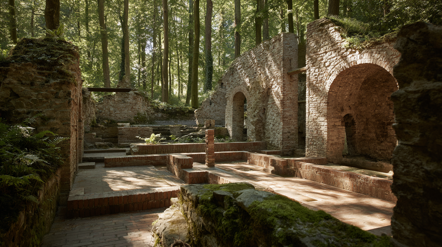 Thermes romains reconstruits en pleine forêt à Furfooz