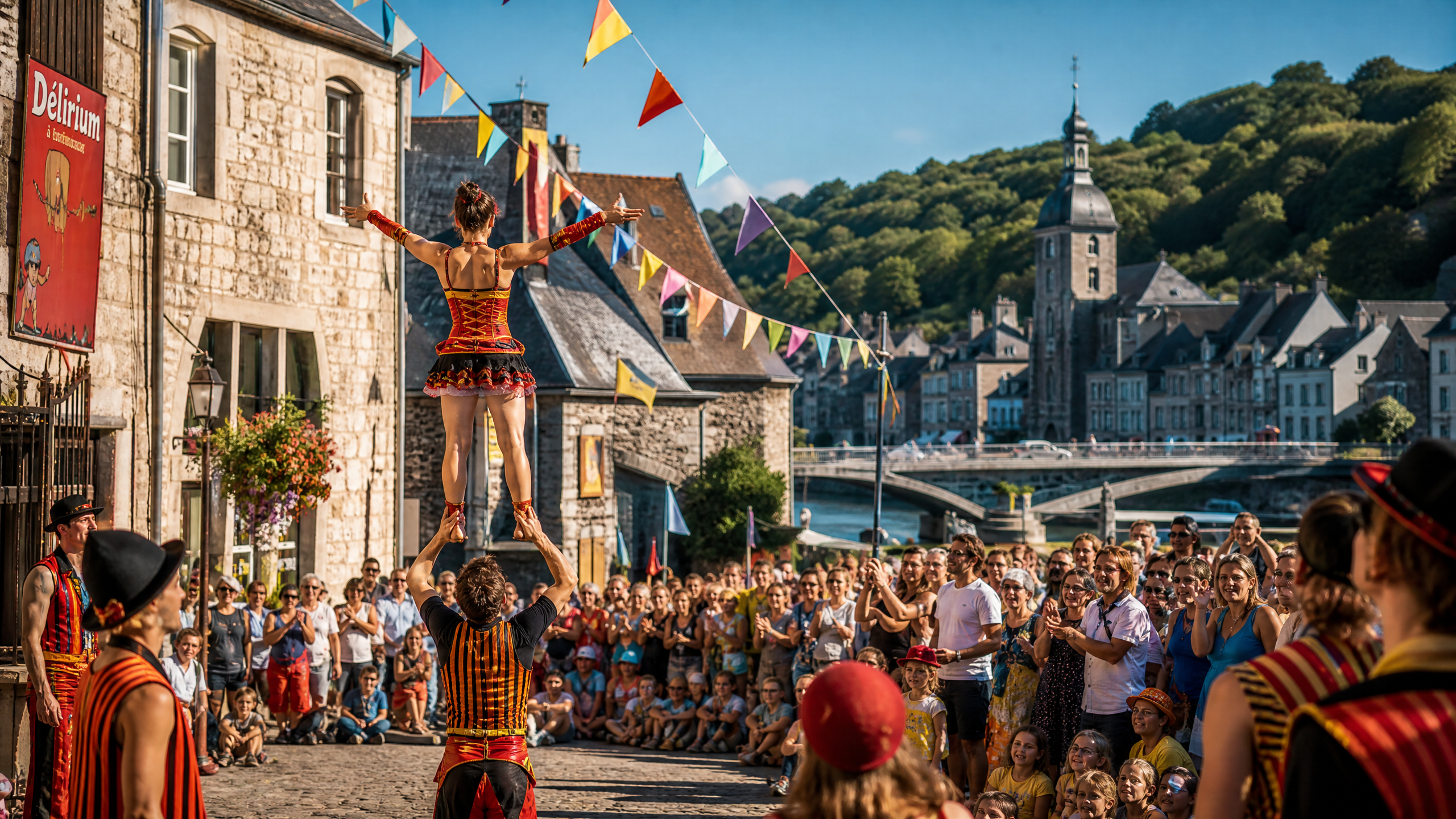 Festival d'arts de rue à Waulsort au bord de la Meuse, été 2026